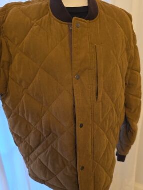Abercrombie & Fitch Quilted Brown Varsity Bomber Jacket